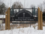 TWFM Entrance Sign in Winter