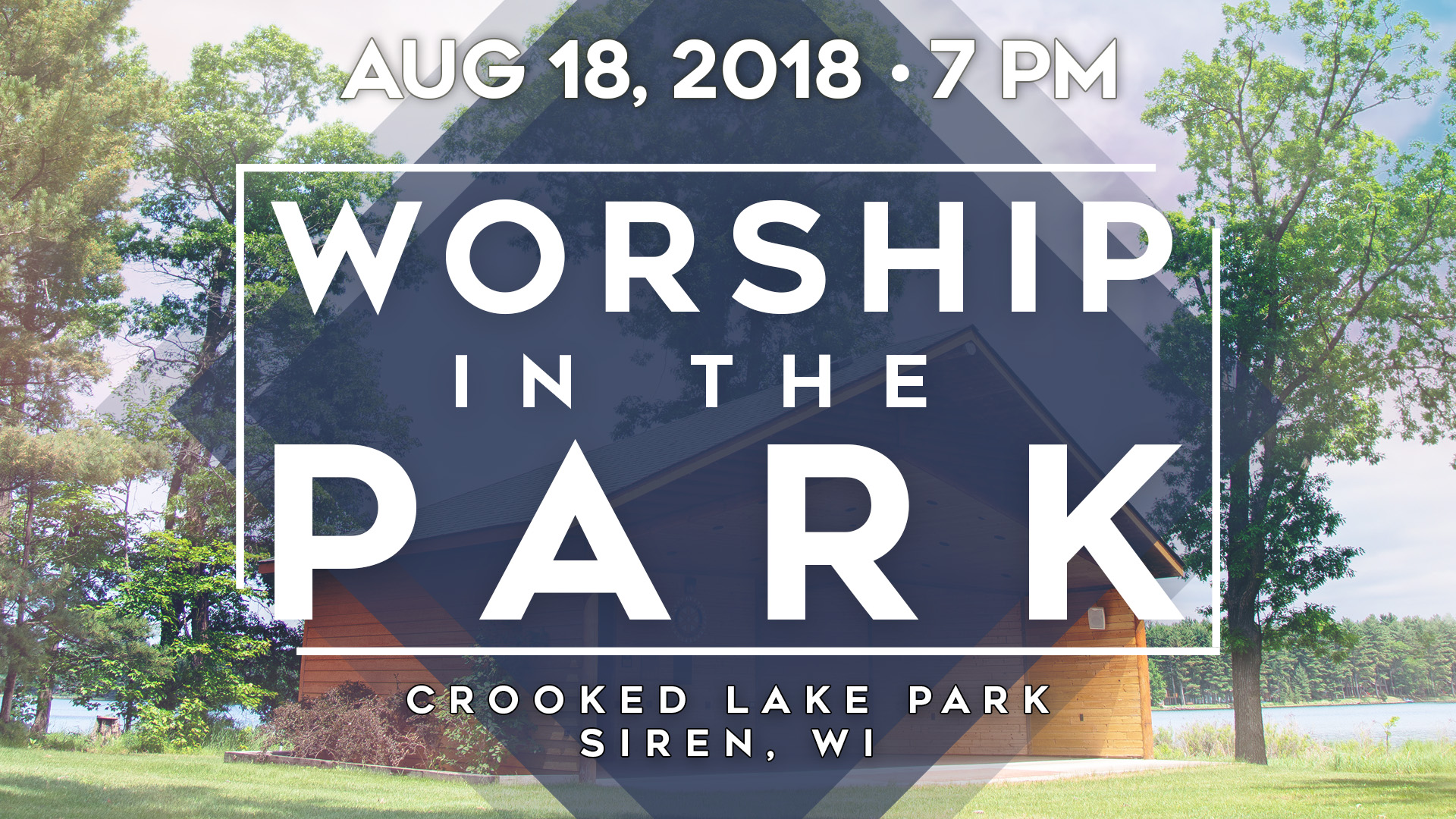 worship in the park. crooked lake park, siren, wisconsin